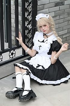 Amazon.co.jp: [RPFLQ] メイド服 コスプレ 4色展開 ハロウィン